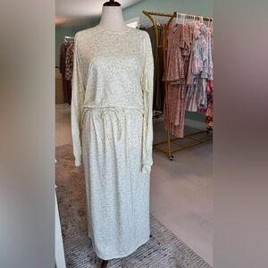 Elegant pj set skirt and shirt set